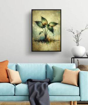 Homalomena army Oil Painting Style Art Print - Whimsical Painting Framed Plant Wall Art 19 Homalomena army Oil Painting Style Art Print - Whimsical Painting Framed Plant Wall Art - Image 6