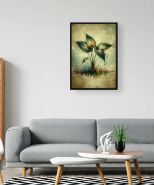 Homalomena army Oil Painting Style Art Print - Whimsical Painting Framed Plant Wall Art 20 Homalomena army Oil Painting Style Art Print - Whimsical Painting Framed Plant Wall Art - Image 7