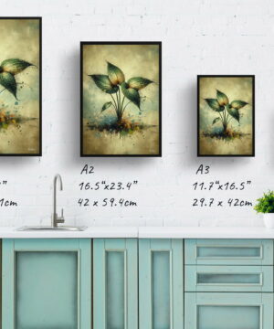 Homalomena army Oil Painting Style Art Print - Whimsical Painting Framed Plant Wall Art 25 Homalomena army Oil Painting Style Art Print - Whimsical Painting Framed Plant Wall Art - Image 12