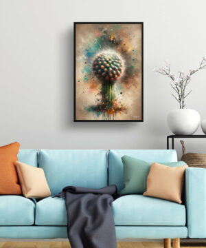 Indian head cactus (Parodia cactus) Oil Painting Style Art Print - Whimsical Painting Framed Plant Wall Art 19 Indian head cactus (Parodia cactus) Oil Painting Style Art Print - Whimsical Painting Framed Plant Wall Art - Image 6
