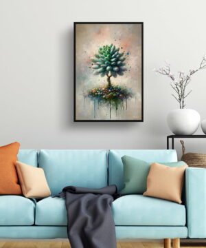 Jade Plant (Crassula Ovata) Oil Painting Style Art Print - Whimsical Painting Framed Plant Wall Art 19 Jade Plant (Crassula Ovata) Oil Painting Style Art Print - Whimsical Painting Framed Plant Wall Art - Image 6