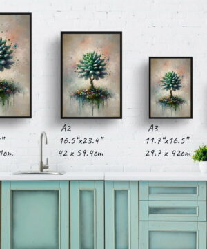 Jade Plant (Crassula Ovata) Oil Painting Style Art Print - Whimsical Painting Framed Plant Wall Art 25 Jade Plant (Crassula Ovata) Oil Painting Style Art Print - Whimsical Painting Framed Plant Wall Art - Image 12