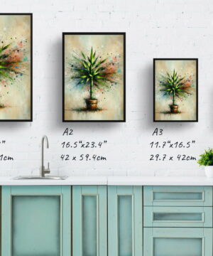 Lucky Bamboo (Dracaena Sanderiana) Oil Painting Style Art Print - Whimsical Painting Framed Plant Wall Art 21 Lucky Bamboo (Dracaena Sanderiana) Oil Painting Style Art Print - Whimsical Painting Framed Plant Wall Art - Image 8