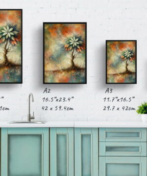Money Tree (Guiana Chestnut) Oil Painting Style Art Print - Whimsical Painting Framed Plant Wall Art 21 Money Tree (Guiana Chestnut) Oil Painting Style Art Print - Whimsical Painting Framed Plant Wall Art - Image 8