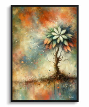 Moon Cactus (Gymnocalycium Mihanovichii ) Oil Painting Style Art Print - Whimsical Painting Framed Plant Wall Art 22 Moon Cactus (Gymnocalycium Mihanovichii ) Oil Painting Style Art Print - Whimsical Painting Framed Plant Wall Art - Image 9