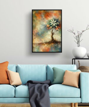 Moon Cactus (Gymnocalycium Mihanovichii ) Oil Painting Style Art Print - Whimsical Painting Framed Plant Wall Art 23 Moon Cactus (Gymnocalycium Mihanovichii ) Oil Painting Style Art Print - Whimsical Painting Framed Plant Wall Art - Image 10