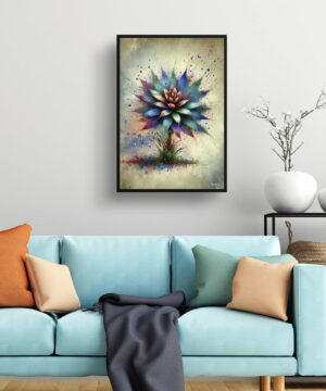 Oyster Plant (Tradescantia Spathacea) Oil Painting Style Art Print - Whimsical Painting Framed Plant Wall Art 19 Oyster Plant (Tradescantia Spathacea) Oil Painting Style Art Print - Whimsical Painting Framed Plant Wall Art - Image 6