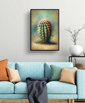 Peanut Cactus (Echinopsis chamaecereus) Oil Painting Style Art Print - Whimsical Painting Framed Plant Wall Art 23 Peanut Cactus (Echinopsis chamaecereus) Oil Painting Style Art Print - Whimsical Painting Framed Plant Wall Art - Image 10