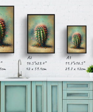 Peanut Cactus (Echinopsis chamaecereus) Oil Painting Style Art Print - Whimsical Painting Framed Plant Wall Art 21 Peanut Cactus (Echinopsis chamaecereus) Oil Painting Style Art Print - Whimsical Painting Framed Plant Wall Art - Image 8