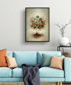 Pilea (Pilea Peperomioides) Oil Painting Style Art Print - Whimsical Painting Framed Plant Wall Art 23 Pilea (Pilea Peperomioides) Oil Painting Style Art Print - Whimsical Painting Framed Plant Wall Art - Image 10