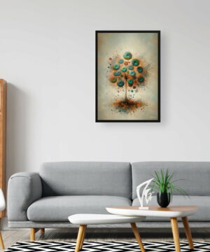 Pilea (Pilea Peperomioides) Oil Painting Style Art Print - Whimsical Painting Framed Plant Wall Art 20 Pilea (Pilea Peperomioides) Oil Painting Style Art Print - Whimsical Painting Framed Plant Wall Art - Image 7