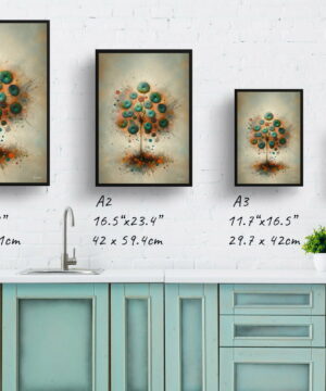 Pilea (Pilea Peperomioides) Oil Painting Style Art Print - Whimsical Painting Framed Plant Wall Art 25 Pilea (Pilea Peperomioides) Oil Painting Style Art Print - Whimsical Painting Framed Plant Wall Art - Image 12