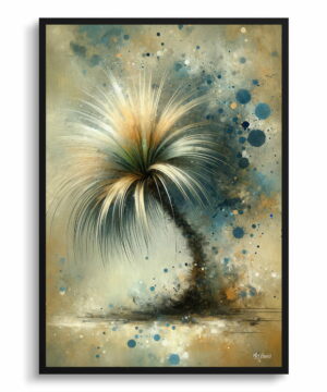 Ponytail Palm (Beaucarnea Recurvata) Oil Painting Style Art Print - Whimsical Painting Framed Plant Wall Art 18 Ponytail Palm (Beaucarnea Recurvata) Oil Painting Style Art Print - Whimsical Painting Framed Plant Wall Art - Image 5