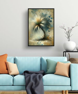 Ponytail Palm (Beaucarnea Recurvata) Oil Painting Style Art Print - Whimsical Painting Framed Plant Wall Art 19 Ponytail Palm (Beaucarnea Recurvata) Oil Painting Style Art Print - Whimsical Painting Framed Plant Wall Art - Image 6