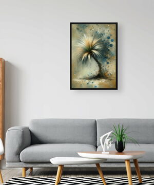 Ponytail Palm (Beaucarnea Recurvata) Oil Painting Style Art Print - Whimsical Painting Framed Plant Wall Art 24 Ponytail Palm (Beaucarnea Recurvata) Oil Painting Style Art Print - Whimsical Painting Framed Plant Wall Art - Image 11