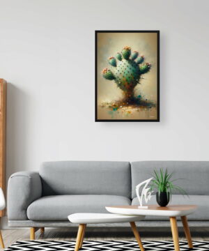 Prickly Pear Cactus (Opuntia) Oil Painting Style Art Print - Whimsical Painting Framed Plant Wall Art 24 Prickly Pear Cactus (Opuntia) Oil Painting Style Art Print - Whimsical Painting Framed Plant Wall Art - Image 11