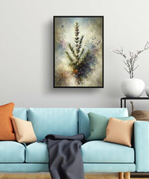 Rosemary (Salvia Rosmarinus) Oil Painting Style Art Print - Whimsical Painting Framed Plant Wall Art 19 Rosemary (Salvia Rosmarinus) Oil Painting Style Art Print - Whimsical Painting Framed Plant Wall Art - Image 6