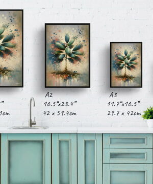 Rubber Plant (Ficus Elastica) Oil Painting Style Art Print - Whimsical Painting Framed Plant Wall Art 21 Rubber Plant (Ficus Elastica) Oil Painting Style Art Print - Whimsical Painting Framed Plant Wall Art - Image 8