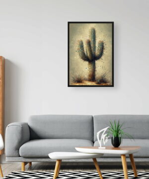 Saguaro Cactus (Carnegiea gigantea) Oil Painting Style Art Print - Whimsical Painting Framed Plant Wall Art 24 Saguaro Cactus (Carnegiea gigantea) Oil Painting Style Art Print - Whimsical Painting Framed Plant Wall Art - Image 11
