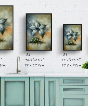 Silver Leaf Philodendron (Philodendron Brandtianum) Oil Painting Style Art Print - Whimsical Painting Framed Plant Wall Art 21 Silver Leaf Philodendron (Philodendron Brandtianum) Oil Painting Style Art Print - Whimsical Painting Framed Plant Wall Art - Image 8