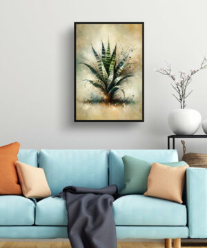 Snake Plant (Dracaena trifasciata) Oil Painting Style Art Print - Whimsical Painting Framed Plant Wall Art 19 Snake Plant (Dracaena trifasciata) Oil Painting Style Art Print - Whimsical Painting Framed Plant Wall Art - Image 6