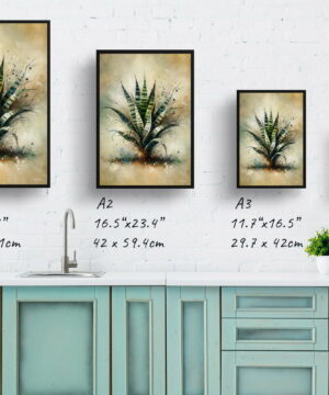 Snake Plant (Dracaena trifasciata) Oil Painting Style Art Print - Whimsical Painting Framed Plant Wall Art 21 Snake Plant (Dracaena trifasciata) Oil Painting Style Art Print - Whimsical Painting Framed Plant Wall Art - Image 8