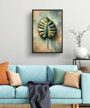 Swiss cheese plant (Monstera deliciosa) Oil Painting Style Art Print - Whimsical Painting Framed Plant Wall Art 23 Swiss cheese plant (Monstera deliciosa) Oil Painting Style Art Print - Whimsical Painting Framed Plant Wall Art - Image 10