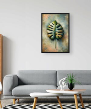 Swiss cheese plant (Monstera deliciosa) Oil Painting Style Art Print - Whimsical Painting Framed Plant Wall Art 20 Swiss cheese plant (Monstera deliciosa) Oil Painting Style Art Print - Whimsical Painting Framed Plant Wall Art - Image 7