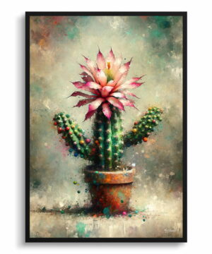 Thanksgiving Cactus (Schlumbergera truncata) Oil Painting Style Art Print - Whimsical Painting Framed Plant Wall Art 22 Thanksgiving Cactus (Schlumbergera truncata) Oil Painting Style Art Print - Whimsical Painting Framed Plant Wall Art - Image 9