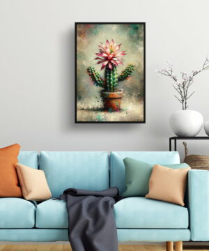 Thanksgiving Cactus (Schlumbergera truncata) Oil Painting Style Art Print - Whimsical Painting Framed Plant Wall Art 23 Thanksgiving Cactus (Schlumbergera truncata) Oil Painting Style Art Print - Whimsical Painting Framed Plant Wall Art - Image 10