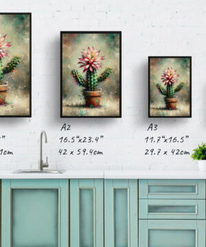 Thanksgiving Cactus (Schlumbergera truncata) Oil Painting Style Art Print - Whimsical Painting Framed Plant Wall Art 25 Thanksgiving Cactus (Schlumbergera truncata) Oil Painting Style Art Print - Whimsical Painting Framed Plant Wall Art - Image 12