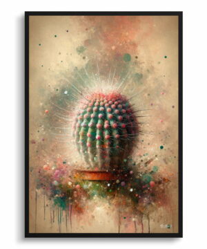 Thimble Cactus (Mammillaria gracilis fragilis) Oil Painting Style Art Print - Whimsical Painting Framed Plant Wall Art 22 Thimble Cactus (Mammillaria gracilis fragilis) Oil Painting Style Art Print - Whimsical Painting Framed Plant Wall Art - Image 9