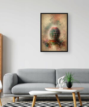 Thimble Cactus (Mammillaria gracilis fragilis) Oil Painting Style Art Print - Whimsical Painting Framed Plant Wall Art 24 Thimble Cactus (Mammillaria gracilis fragilis) Oil Painting Style Art Print - Whimsical Painting Framed Plant Wall Art - Image 11