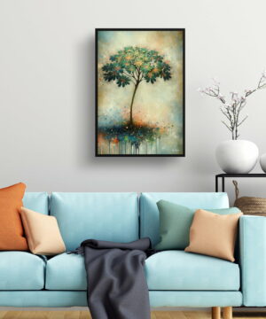 Umbrella Plant (Schefflera Actinophylla) Oil Painting Style Art Print - Whimsical Painting Framed Plant Wall Art 19 Umbrella Plant (Schefflera Actinophylla) Oil Painting Style Art Print - Whimsical Painting Framed Plant Wall Art - Image 6
