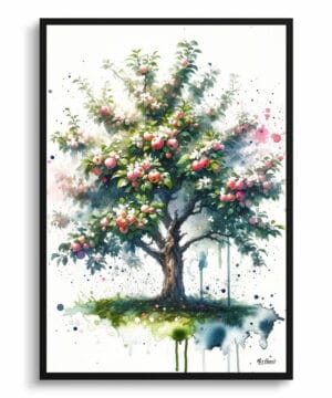Apple tree (Malus Domestica) Watercolour Botanical Art Print - Blotted Painting Framed Plant Wall Art 22 Apple tree (Malus Domestica) Watercolour Botanical Art Print - Blotted Painting Framed Plant Wall Art - Image 9