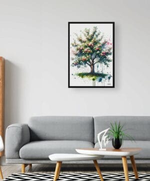 Apple tree (Malus Domestica) Watercolour Botanical Art Print - Blotted Painting Framed Plant Wall Art 24 Apple tree (Malus Domestica) Watercolour Botanical Art Print - Blotted Painting Framed Plant Wall Art - Image 11