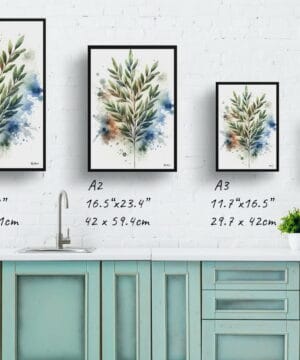 Bay Laurel (Laurus nobilisl) Watercolour Botanical Art Print - Blotted Painting Framed Plant Wall Art 21 Bay Laurel (Laurus nobilisl) Watercolour Botanical Art Print - Blotted Painting Framed Plant Wall Art - Image 8