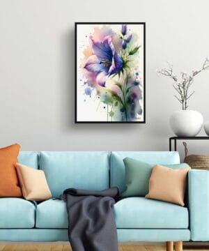 Bellflower (Campanula) Watercolour Botanical Art Print - Blotted Painting Framed Plant Wall Art 23 Bellflower (Campanula) Watercolour Botanical Art Print - Blotted Painting Framed Plant Wall Art - Image 10
