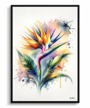 Bird of Paradise (Strelitzia) Watercolour Botanical Art Print - Blotted Painting Framed Plant Wall Art 22 Bird of Paradise (Strelitzia) Watercolour Botanical Art Print - Blotted Painting Framed Plant Wall Art - Image 9