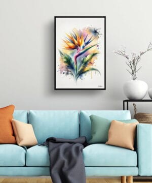 Bird of Paradise (Strelitzia) Watercolour Botanical Art Print - Blotted Painting Framed Plant Wall Art 19 Bird of Paradise (Strelitzia) Watercolour Botanical Art Print - Blotted Painting Framed Plant Wall Art - Image 6