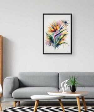 Bird of Paradise (Strelitzia) Watercolour Botanical Art Print - Blotted Painting Framed Plant Wall Art 20 Bird of Paradise (Strelitzia) Watercolour Botanical Art Print - Blotted Painting Framed Plant Wall Art - Image 7