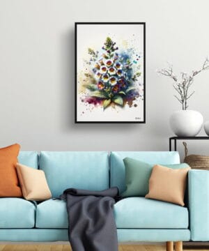 Chinese Forget-me-not (Cynoglossum) Watercolour Botanical Art Print - Blotted Painting Framed Plant Wall Art 23 Chinese Forget-me-not (Cynoglossum) Watercolour Botanical Art Print - Blotted Painting Framed Plant Wall Art - Image 10