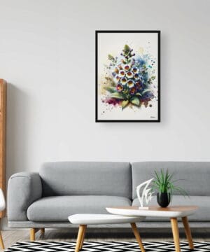 Chinese Forget-me-not (Cynoglossum) Watercolour Botanical Art Print - Blotted Painting Framed Plant Wall Art 20 Chinese Forget-me-not (Cynoglossum) Watercolour Botanical Art Print - Blotted Painting Framed Plant Wall Art - Image 7