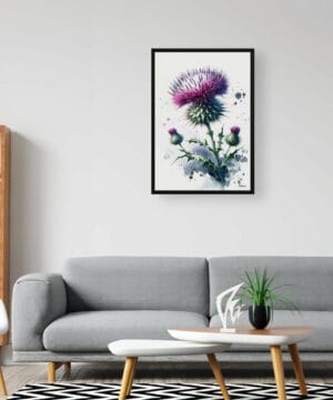 Cotton thistle (Onopordum) Watercolour Botanical Art Print - Blotted Painting Framed Plant Wall Art 24 Cotton thistle (Onopordum) Watercolour Botanical Art Print - Blotted Painting Framed Plant Wall Art - Image 11