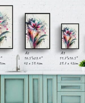 Fawn lilies (Erythronium) Watercolour Botanical Art Print - Blotted Painting Framed Plant Wall Art 21 Fawn lilies (Erythronium) Watercolour Botanical Art Print - Blotted Painting Framed Plant Wall Art - Image 8