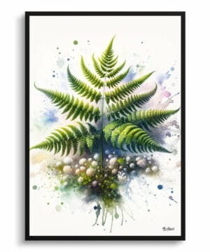 Five-fingered maidenhair fern (Adiantum pedatum) Watercolour Botanical Art Print - Blotted Painting Framed Plant Wall Art 22 Five-fingered maidenhair fern (Adiantum pedatum) Watercolour Botanical Art Print - Blotted Painting Framed Plant Wall Art - Image 9