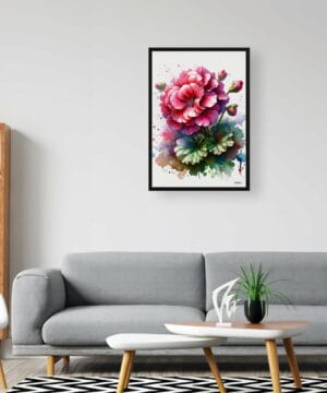 Geranium (Pelargoniums) Watercolour Botanical Art Print - Blotted Painting Framed Plant Wall Art 24 Geranium (Pelargoniums) Watercolour Botanical Art Print - Blotted Painting Framed Plant Wall Art - Image 11