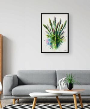 Gijnlim (Asparagus Officinalis) Watercolour Botanical Art Print - Blotted Painting Framed Plant Wall Art 24 Gijnlim (Asparagus Officinalis) Watercolour Botanical Art Print - Blotted Painting Framed Plant Wall Art - Image 11