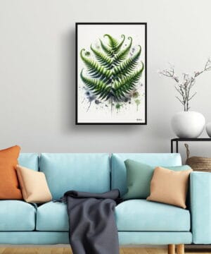 Hairy lip fern (Cheilanthes Lanosa) Watercolour Botanical Art Print - Blotted Painting Framed Plant Wall Art 19 Hairy lip fern (Cheilanthes Lanosa) Watercolour Botanical Art Print - Blotted Painting Framed Plant Wall Art - Image 6