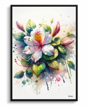 Honeysuckle (Lonicera) Watercolour Botanical Art Print - Blotted Painting Framed Plant Wall Art 22 Honeysuckle (Lonicera) Watercolour Botanical Art Print - Blotted Painting Framed Plant Wall Art - Image 9